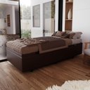 Ver imagem 2 de Base Box Baú para Cama Solteiro 88x188cm Liz S05 Sintético Marrom - Mpozenato