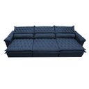 Ver imagem 5 de Sofá Retrátil e Reclinável 3.82m Molas Ensacadas Cama inBox Botonê Espuma Viscoelástico Azul