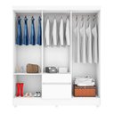Ver imagem 4 de Guarda Roupa Flash 2 e Armário Multiuso Viena Branco Brilho - Demóbile