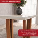Ver imagem 6 de Conjunto Sala de Jantar Mesa Manu 160cm Tampo MDF e Vidro Canto Reto 6 Cadeiras Lily
