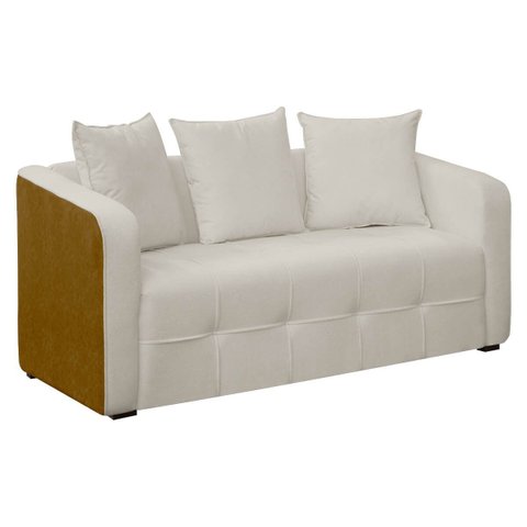Sofá Orgânico Tokio 3 Lugares 195cm Bouclê Facto:bouclê Bege Marfim
