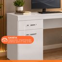 Ver imagem 4 de Escrivaninha com 1 Porta 1 Gaveta Vitória Branco Demóbile