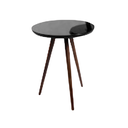 Ver imagem 2 de Mesa Latertal Redonda Baixa Tampo Fino - Preto
