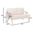 Ver imagem 5 de Kit 2 Banquetas Poltronas + Namoradeira Mona Linho Bege