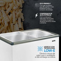 Freezer Expositor Horizontal Eos 176 Litros Dupla Ação Eeh200 110v - 2