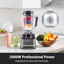 Ver imagem 2 de Amzchef Liquidificador Profissional 8-em-1 2000w com Painel Led, Cinza