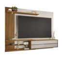 Ver imagem 2 de Painel para TV para TV de 65 Polegadas 1 Porta Ripado com Led Gibraltar Off White Tx/Freijó Trend -