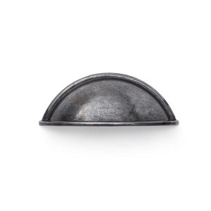 Kit 5 Puxadores Concha Puxadores de Gaveta Puxador Colonial - Prata Velho