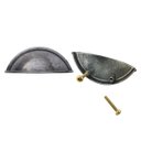 Ver imagem 3 de Kit 5 Puxadores Concha Puxadores de Gaveta Puxador Colonial - Prata Velho