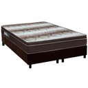 Ver imagem 1 de Cama Box Queen: Colchão Ortopédico Ortobom Wood Light + Base Crc Suede Brown(158x198)