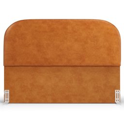 Cabeceira Cama Box Queen 160cm Lanna com Puff Recamier Doha W01 Couríssimo Canela - Lyam Decor - 3