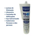 Ver imagem 2 de Selante Pu40 Hibrido Vedante Preto Uso Geral (400g) Argacon