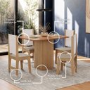 Ver mais imagens de Conjunto Sala de Jantar com Mesa e 4 Cadeiras Luana Yescasa