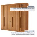 Ver imagem 7 de Guarda Roupa Casal 6 Portas 4 Ripadas Portugal 100% MDF Cinamomo Marrom