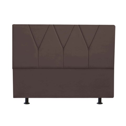 Cabeceira Estofada Casal 140CM Jade Courino Marrom - D A DECOR D&A Decor