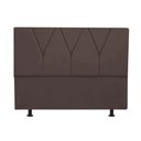 Ver imagem 1 de Cabeceira Estofada Casal 140CM Jade Courino Marrom - D A DECOR D&A Decor