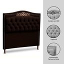Ver imagem 3 de Cabeceira Estofada Cama Box Casal Belize 140cm Marrom