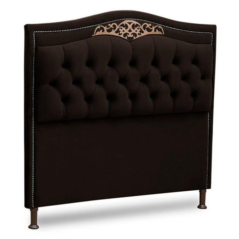 Cabeceira Estofada Cama Box Casal Belize 140cm Marrom