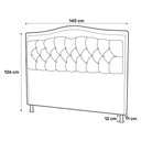 Ver imagem 2 de Cabeceira Estofada Cama Box Casal Belize 140cm Marrom