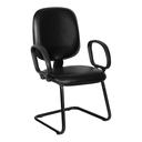 Ver imagem 1 de Cadeira Ágata Diretor Pé Contínuo Braço Corsa Courvin Preto