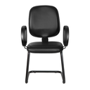 Ver imagem 2 de Cadeira Ágata Diretor Pé Contínuo Braço Corsa Courvin Preto