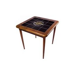 Mesa Madeira Azulejo 80x80cm - Base 4pé 78cm - Natural - Harley Davidson - 3