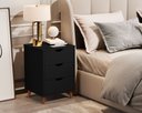 Ver imagem 2 de Conjunto 2 Mesa de Cabeceira Grécia Plus 3 Gavetas - Preto