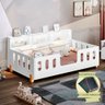 Cama de Criança Infantil de Criança Montessoriana Led Nina com Nicho Branca Incluso Lousa Mágica - 1