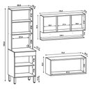 Ver imagem 4 de Armário de Cozinha Modulada 3 Peças Lina01 K02 Supremo/Freijó - Mpozenato