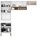 Ver imagem 2 de Armário de Cozinha Modulada 3 Peças Lina01 K02 Supremo/Freijó - Mpozenato