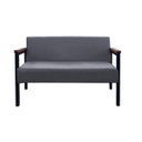 Ver imagem 1 de Namoradeira Minas 2 lugares Estilo Industrial GDecor - Tecido linho chumbo
