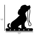 Ver imagem 2 de Porta Chaves de Parede 6mm Cachorro e Coleira Decorativo em Mdf:branco
