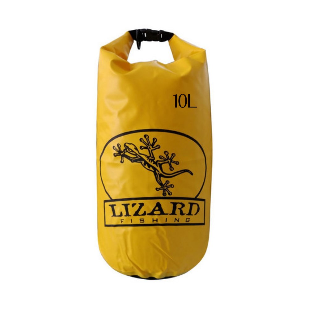 Saco Estanque a Prova D'água 10L Dry Bag Lizard Fishing em PVC Amarelo