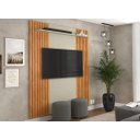 Ver imagem 1 de Painel Ripado de 1.80m para Tv até 75'' Cor Off White / Cinamomo