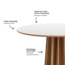 Ver imagem 3 de Mesa de Jantar Redonda 105cm com Tampo de Vidro 100% Mdf