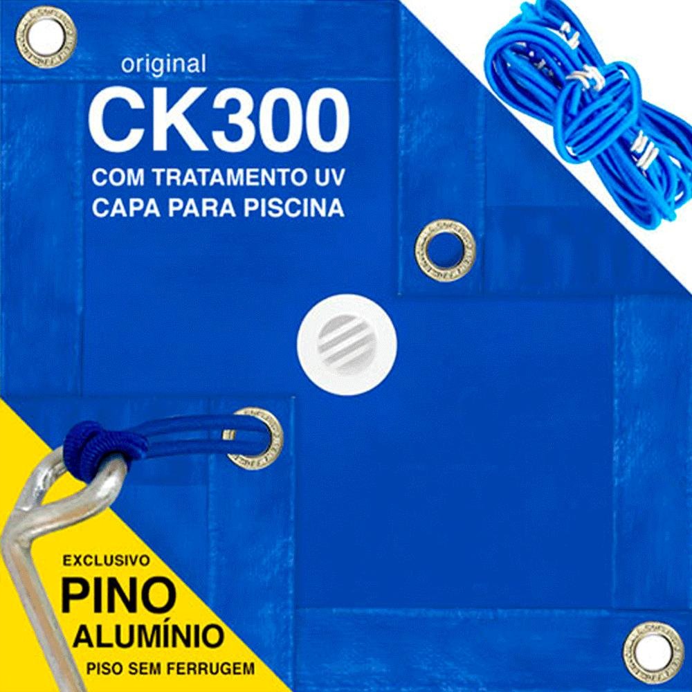 Capa de Piscina Azul CK300 6x3.5 Metros com Ilhós a cada Metro + Kit para Instalação - 2