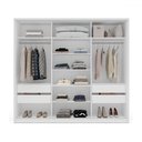 Ver imagem 3 de Guarda-roupa Casal Valência 3 Portas 4 Gavetas Branco/creme - Politorno