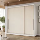 Ver imagem 1 de Guarda-roupa Casal Valência 3 Portas 4 Gavetas Branco/creme - Politorno