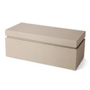 Ver imagem 1 de Caixa Decorativa Retangular em Metal Branca 25cm 16871 Mart