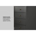 Ver imagem 3 de Mesa Cabeceira Infantil Presence C- 4 Gavetas Amendola Touch-grafito - Demóbile