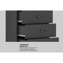 Ver imagem 4 de Mesa Cabeceira Infantil Presence C- 4 Gavetas Amendola Touch-grafito - Demóbile