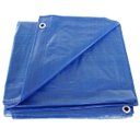 Ver imagem 1 de Lona plástica poly 3x8 polyethileno azul impermeável + ilhos