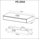 Ver imagem 3 de Penteadeira com Gaveta Suspensa Branca Pe2004 Tecnomobili