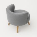 Ver imagem 6 de Kit 2 Poltronas para Sala Pequena Base em Madeira Suporta 120 Kg Tecido Veludo Premium