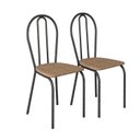 Ver imagem 6 de Conjunto Sala de Jantar para Cozinha Mesa Tampo Granito Quadrada e 2 Cadeiras Juliete Yescasa Preto/Craqueado/Rattan/Ocre
