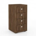 Ver imagem 7 de Conjunto 3 Peças com Mesa para Escritório, Armário 2 Portas e Gaveteiro 4 Gavetas Carvalho Fosco Marrom