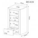 Ver mais imagens de Kit 3 Peças com Mesa para Escritório, Armário 2 Portas e Gaveteiro 4 Gavetas