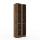 Ver imagem 5 de Conjunto 3 Peças com Mesa para Escritório, Armário 2 Portas e Gaveteiro 4 Gavetas Carvalho Fosco Marrom