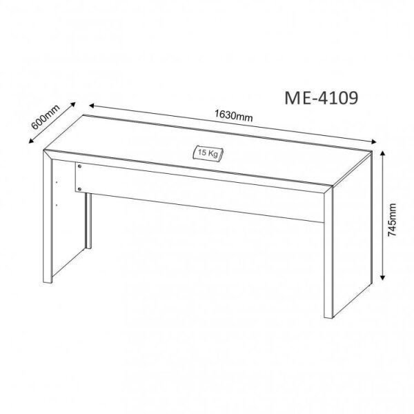 Kit 3 Peças com Mesa para Escritório, Armário 2 Portas e Gaveteiro 4 Gavetas - 4