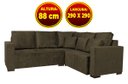Ver imagem 2 de Facto Retratil Reclinavel 2,90Mx2,90M Linho Cappuccino